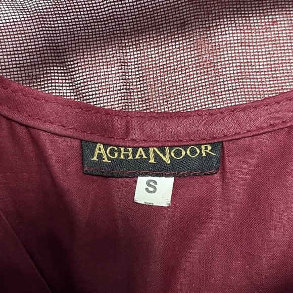 Agha Noor Embroidered Formal Dress Suit Pakistani Indian Maroon Size Small 47 R3 - Picture 10 of 10